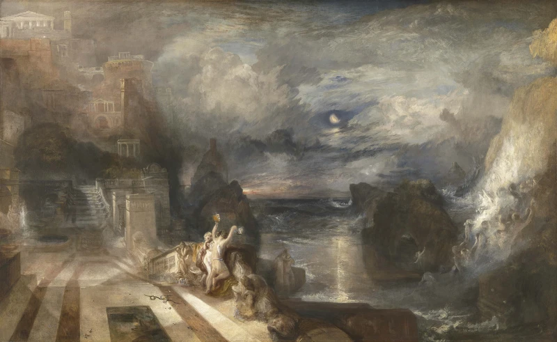 約瑟夫.瑪羅德.威廉.透納(1775-1851)作品〈海洛和利安德的離別〉(出自希臘詩人穆塞厄斯),1837年之前創作。圖片版權:英國國家藝廊 約瑟夫.瑪羅德.威廉.透納(1775-1851)作品〈海洛和利安德的離別〉(出自希臘詩人穆塞厄斯),1837年之前創作。圖片版權:英國國家藝廊