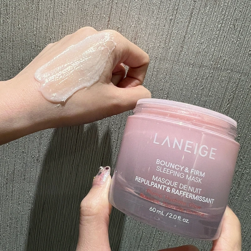 LANEIGE蘭芝粉澎潤睡美人晚安面膜質地。 LANEIGE蘭芝粉澎潤睡美人晚安面膜質地。