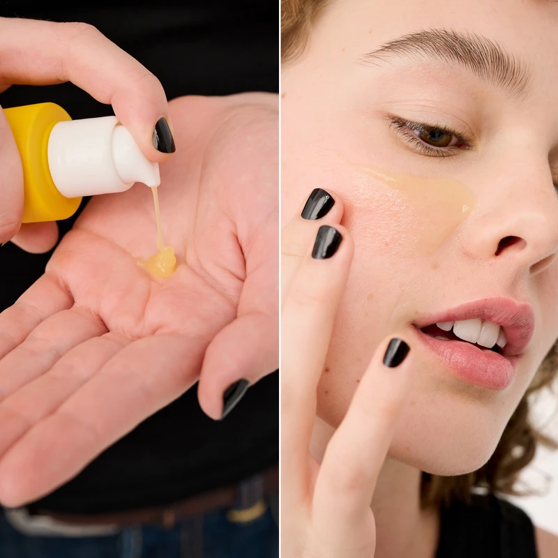 benefit AHA+PHA平易淨人說晚安保鮮面膜使用與質地示意。 benefit AHA+PHA平易淨人說晚安保鮮面膜使用與質地示意。