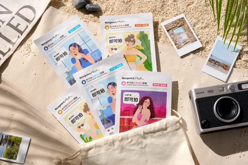 Neogence霓淨思即可拍超美顏面膜系列情境照。 Neogence霓淨思即可拍超美顏面膜系列情境照。