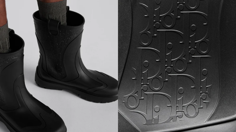 Garden黑色中低筒雨靴,Dior。 Garden黑色中低筒雨靴,Dior。