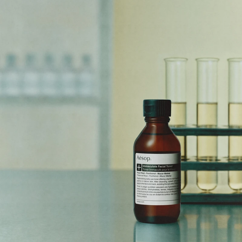 Aesop Immaculate Facial Toner純淨無瑕調理液情境圖。