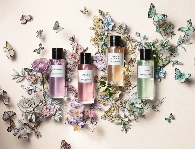 Dior迪奧香氛世家系列花園蝶舞限量版香氛情境照。