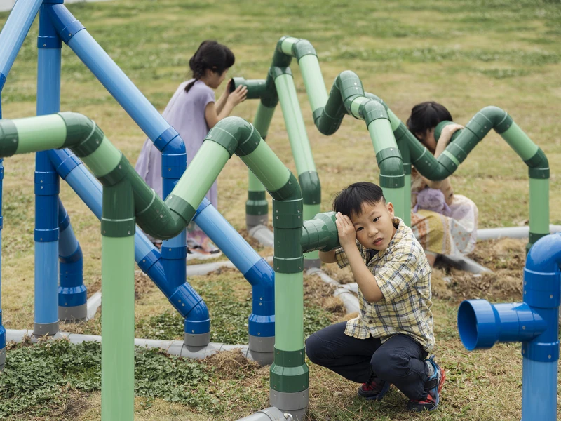 蔡坤霖〈三山三水〉。 攝影／透島影業；圖片提供／桃園市立美術館。
