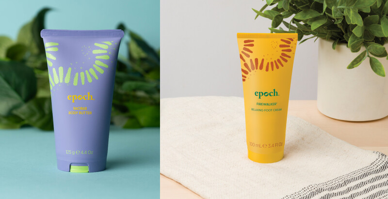 Epoch®身體滋養霜,Epoch®足部潤膚乳。 Epoch®身體滋養霜,Epoch®足部潤膚乳。