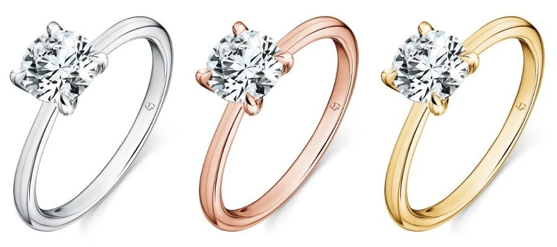 VELA Solitaire 鉑金鑽石戒指 主鑽約0.50ct、VELA Solitaire 玫瑰金鑽石戒指 主鑽約0.50ct、VELA Solitaire 黃K金鑽石戒指 主鑽約0.50ct。 VELA Solitaire 鉑金鑽石戒指 主鑽約0.50ct、VELA Solitaire 玫瑰金鑽石戒指 主鑽約0.50ct、VELA Solitaire 黃K金鑽石戒指 主鑽約0.50ct。