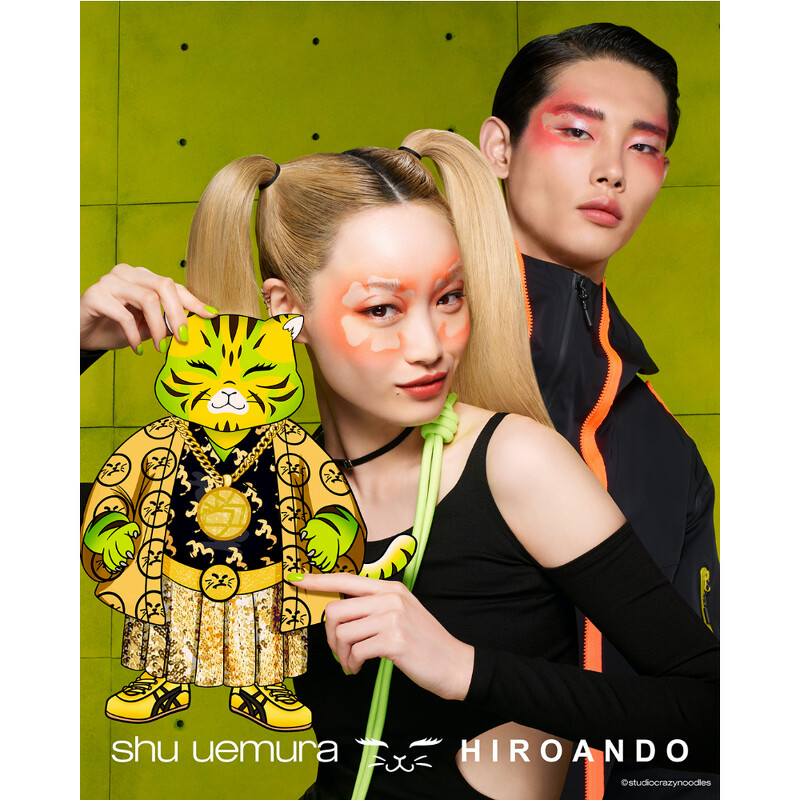shu uemura x Hiro Ando潮虎東京限量系列模特兒主視覺。 shu uemura x Hiro Ando潮虎東京限量系列模特兒主視覺。