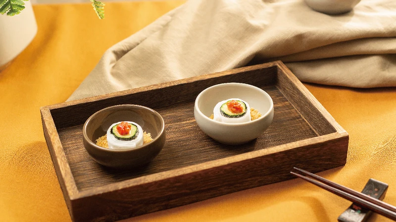 ▲味噌黃瓜麻糬捲 ▲味噌黃瓜麻糬捲
