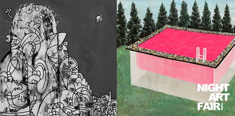 乙皮畫廊呈現異男文森作品，platform A 呈現張偉喬作品。