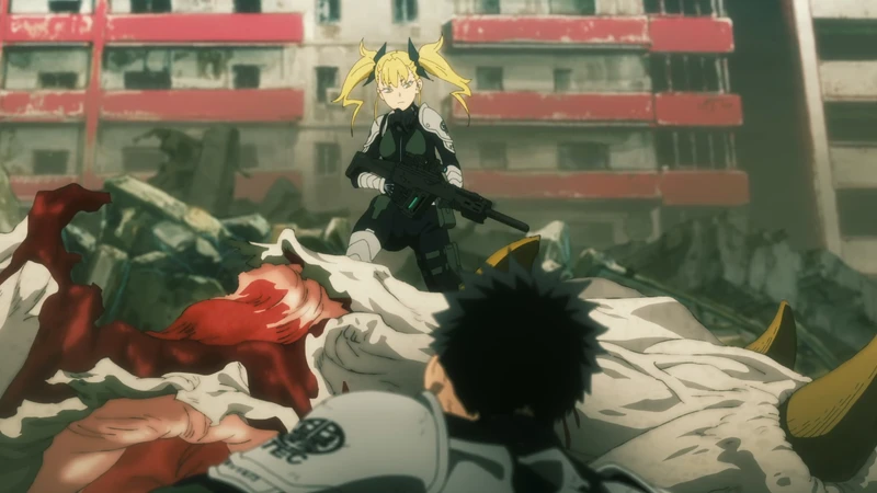 身受重傷的卡夫卡被四之宮所救下。 身受重傷的卡夫卡被四之宮所救下。