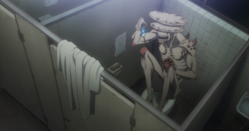 突襲考場的人型怪獸偽裝成人類。 突襲考場的人型怪獸偽裝成人類。