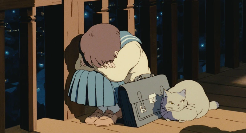 《心之谷》裡的胖胖,被聖司叫阿月,只親近小雫,讓聖司有點不是滋味 《心之谷》裡的胖胖,被聖司叫阿月,只親近小雫,讓聖司有點不是滋味