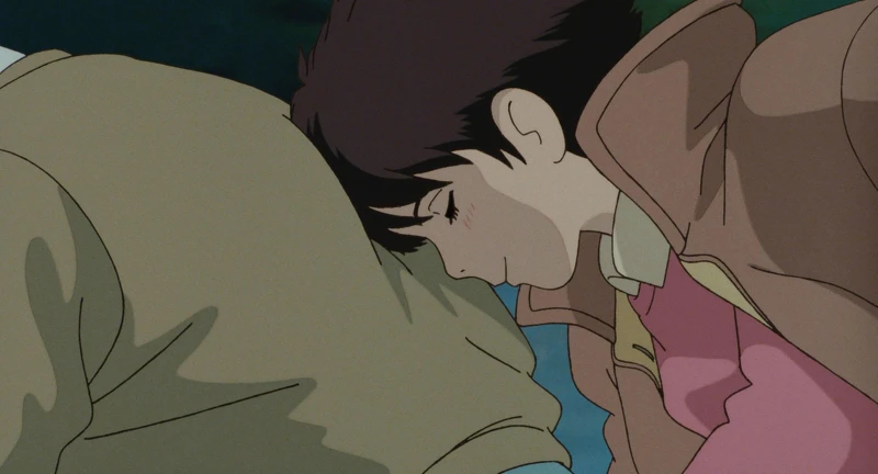 《心之谷》經典畫面,小雫乘坐聖司的腳踏車,頭靠在聖司背上 《心之谷》經典畫面,小雫乘坐聖司的腳踏車,頭靠在聖司背上