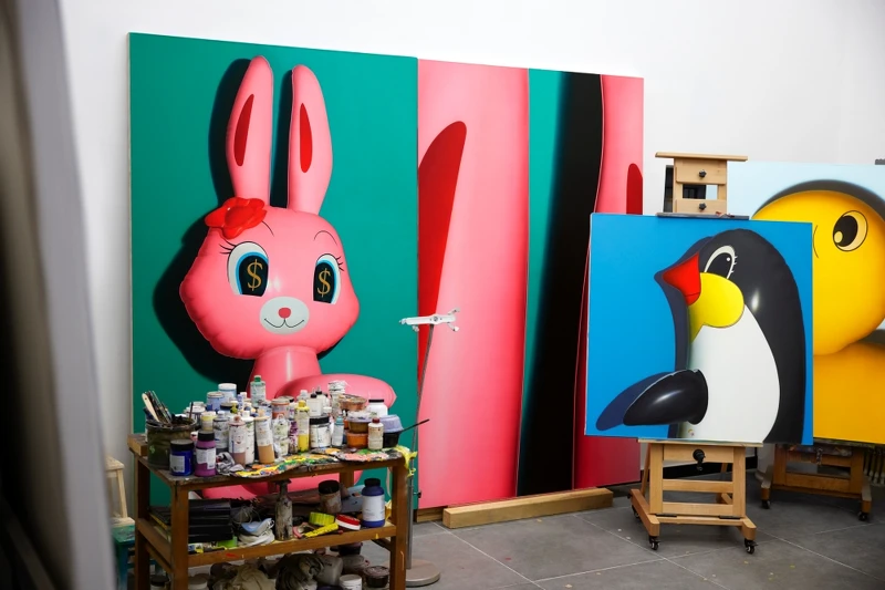 藝術家孫一鈿的工作室一角。 藝術家孫一鈿的工作室一角。