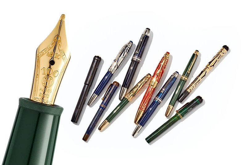 萬寶龍標誌性的 Meisterstück 鋼筆。 萬寶龍標誌性的 Meisterstück 鋼筆。
