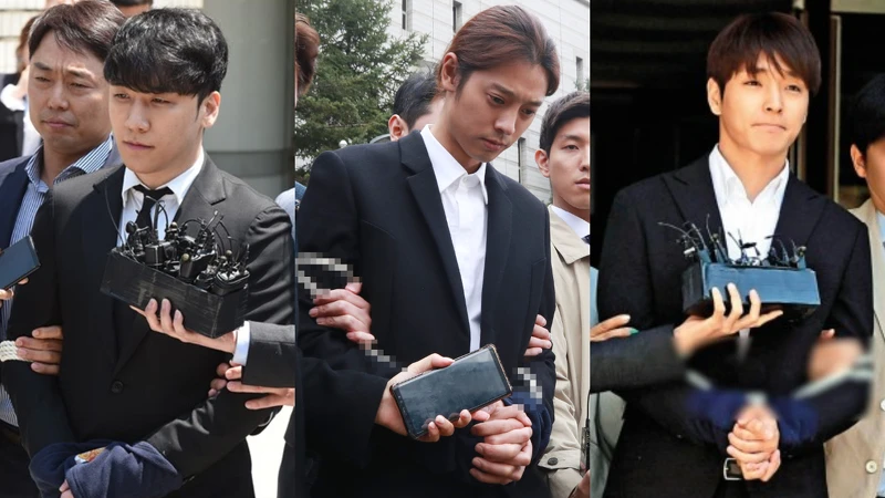 勝利、鄭俊英、崔鍾訓被捕入獄 勝利、鄭俊英、崔鍾訓被捕入獄