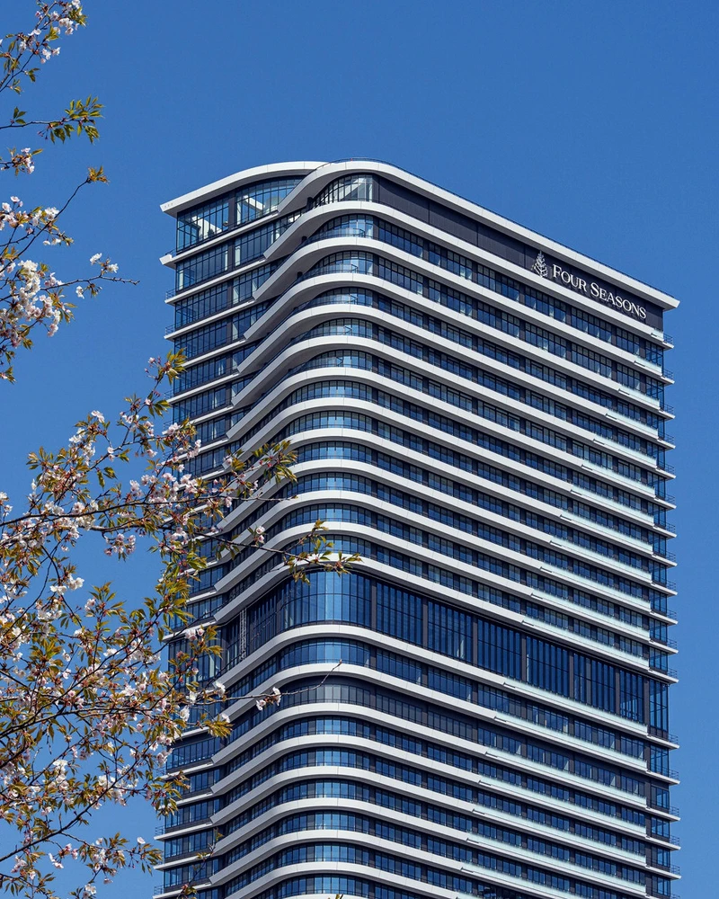 「大阪四季酒店」建築外觀。 「大阪四季酒店」建築外觀。
