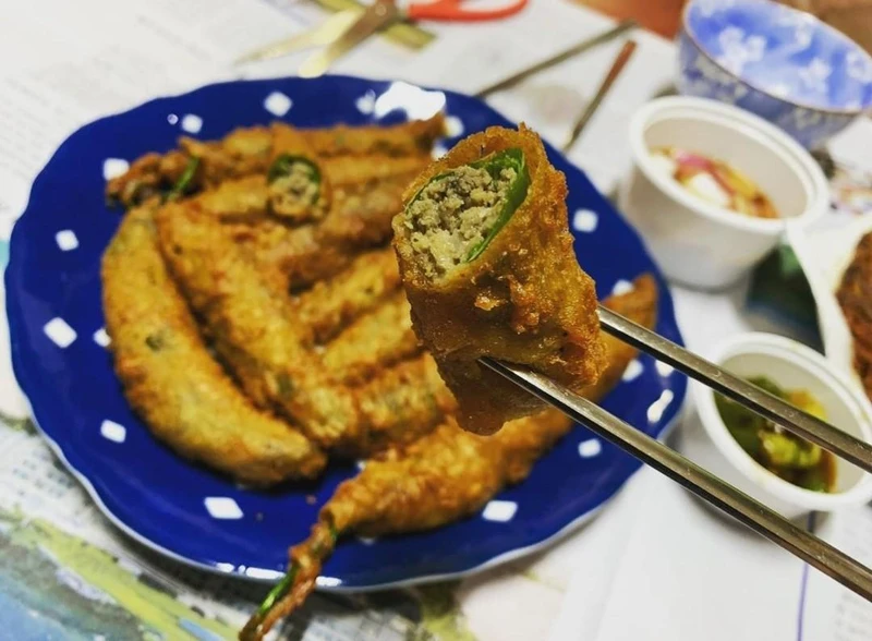 旅人蔥煎餅的炸辣椒鑲肉(Photo/翻攝自Naver Map) 旅人蔥煎餅的炸辣椒鑲肉(Photo/翻攝自Naver Map)