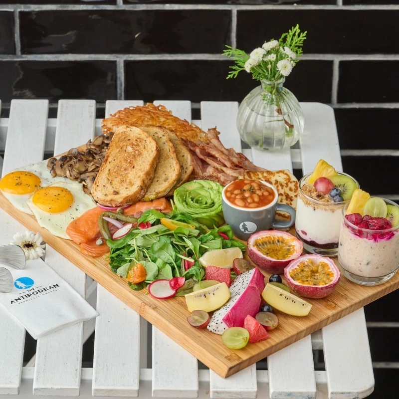 經典的「皇后大早餐」。 經典的「皇后大早餐」。