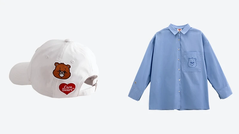 聯名棒球帽 NT.1450、繡花長袖襯衫 NT.2850