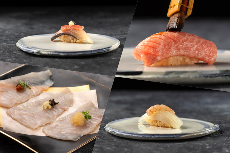 「米匠」主要選用國產海鮮，輔以進口食材，多款握壽司漁獲皆為一時之選。