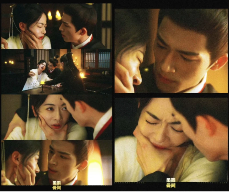 吳謹言劇中服毒為清醒先咬住下唇，再咬著王星越的虎口（下圖），展現鮮活演技。