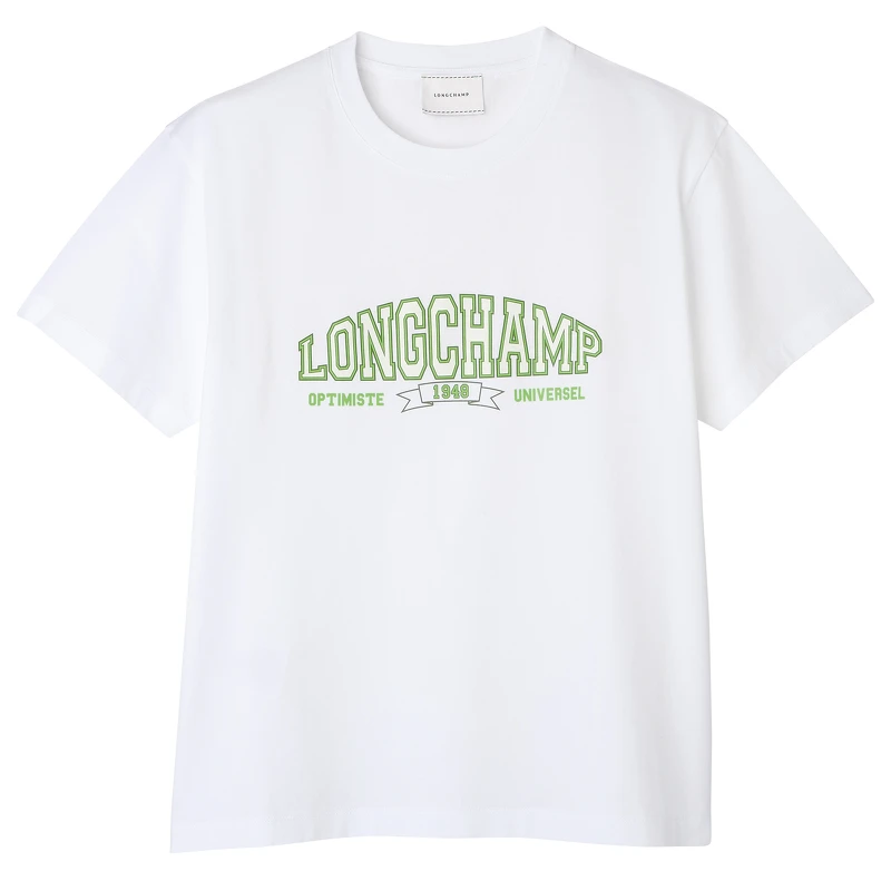 LONGCHAMP 2024 春夏服裝系列 T恤 (白色),NT5,700。 LONGCHAMP 2024 春夏服裝系列 T恤 (白色),NT5,700。
