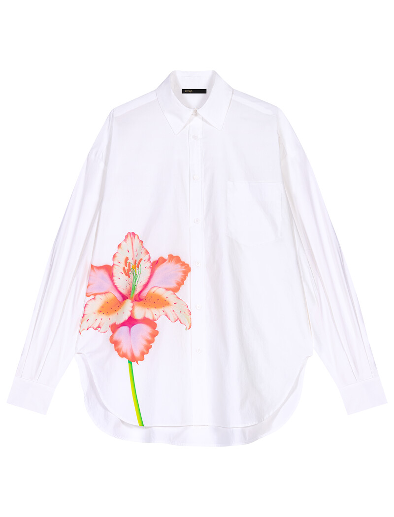 Maje 花朵印花襯衫,價格店洽。 Maje 花朵印花襯衫,價格店洽。