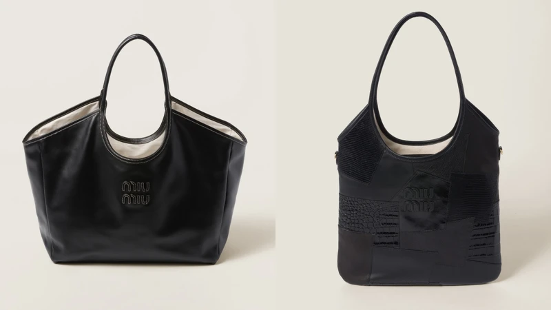 IVY皮革手袋 NT.86,000、IVY皮革拼縫手袋 NT.87,000