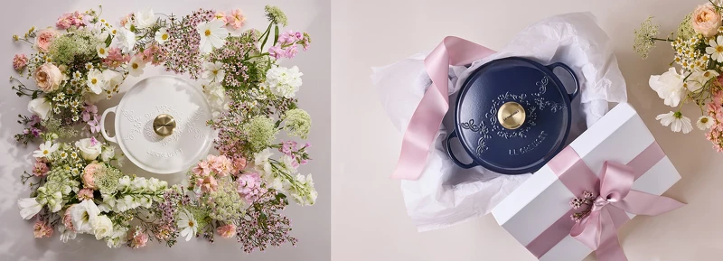 典藏媽咪鐵鍋 24cm (海軍藍/棉花白) 淡金頭,定價NT$16,500。 典藏媽咪鐵鍋 24cm (海軍藍/棉花白) 淡金頭,定價NT$16,500。