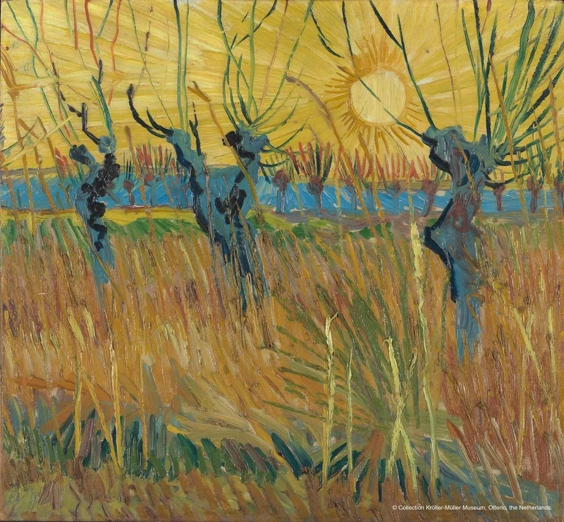 《日落時柳樹》。圖片提供:富邦美術館、聯合數位文創。 《日落時柳樹》。圖片提供:富邦美術館、聯合數位文創。