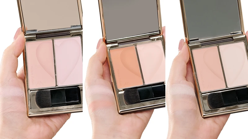 A.M Fairyland怦怦小臉盤(左起)#01、#02、#03手部試色。