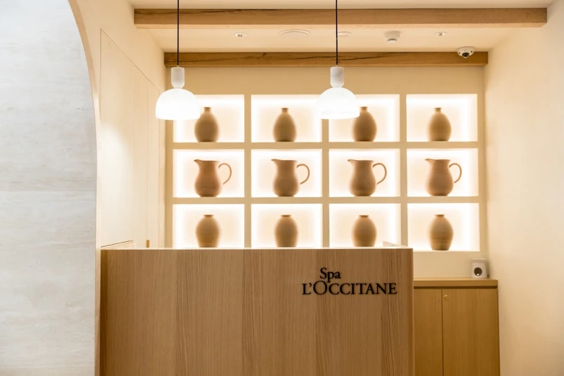 Spa L’OCCITANE歐舒丹美妍美體中心中山店入口接待處。 Spa L’OCCITANE歐舒丹美妍美體中心中山店入口接待處。