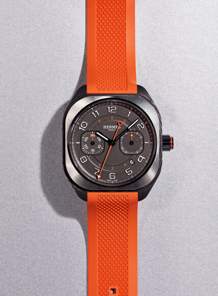 H08系列單按把計時碼錶,Hermès。 H08系列單按把計時碼錶,Hermès。