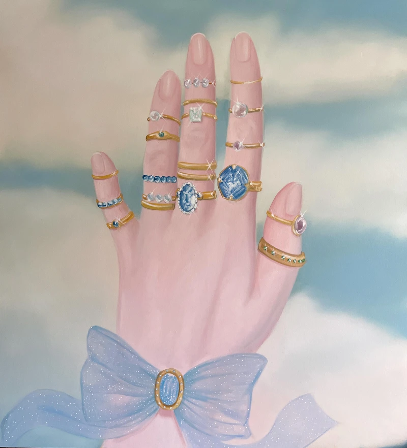 莫妮卡.馬爾喬卡 Monika Marchewka〈把握 Assurance〉:油彩在畫布上 oil on canvas 120 × 110 cm,2024。 莫妮卡.馬爾喬卡 Monika Marchewka〈把握 Assurance〉:油彩在畫布上 oil on canvas 120 × 110 cm,2024。