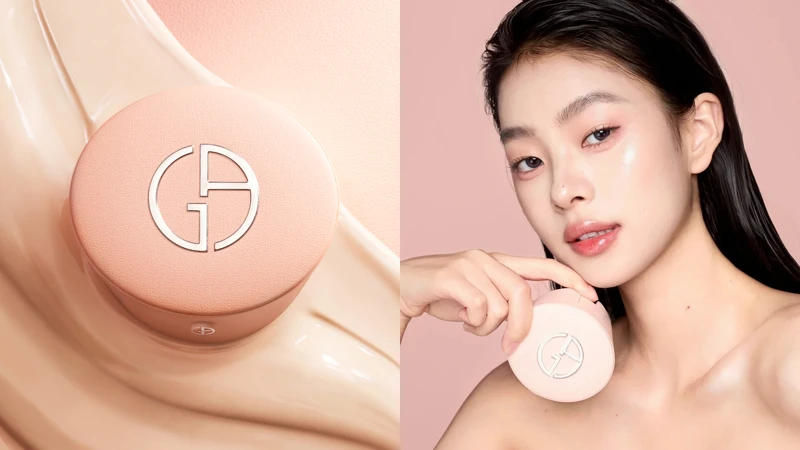 圖片來源: 小紅書 & ARMANI BEAUTY | 完美絲絨持久氣墊粉餅－冷煙粉 定價3500元