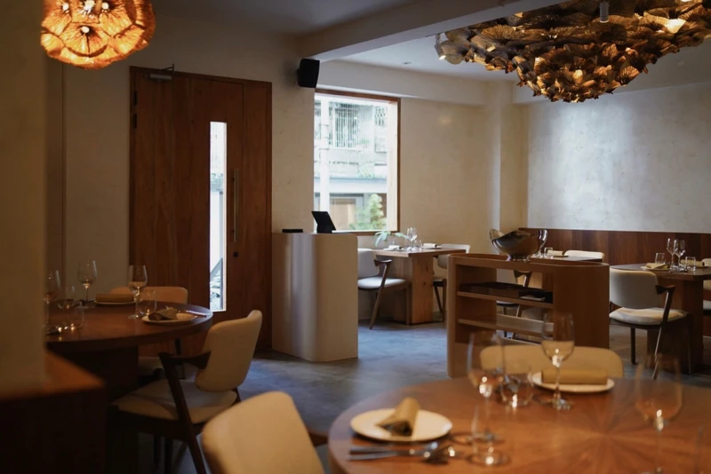 透過層層結構發散出溫暖的光線。