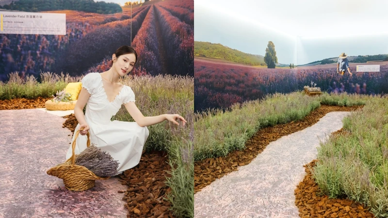 L'OCCITANE歐舒丹2024期間限定「Re:行南法」沉浸式五感體驗展的浪漫薰衣草Lavender Field。 L'OCCITANE歐舒丹2024期間限定「Re:行南法」沉浸式五感體驗展的浪漫薰衣草Lavender Field。