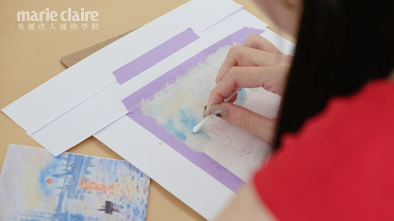 週末的午後,學員一起沉浸在繪畫的世界裡。