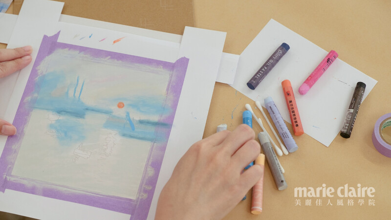週末的午後,學員一起沉浸在繪畫的世界裡。
