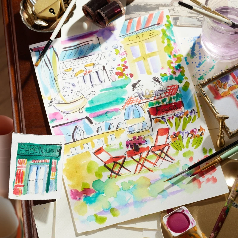 Sabon 2024年夏季限量香絮巴黎系列,藝術家Talia Zoref的創作。 Sabon 2024年夏季限量香絮巴黎系列,藝術家Talia Zoref的創作。