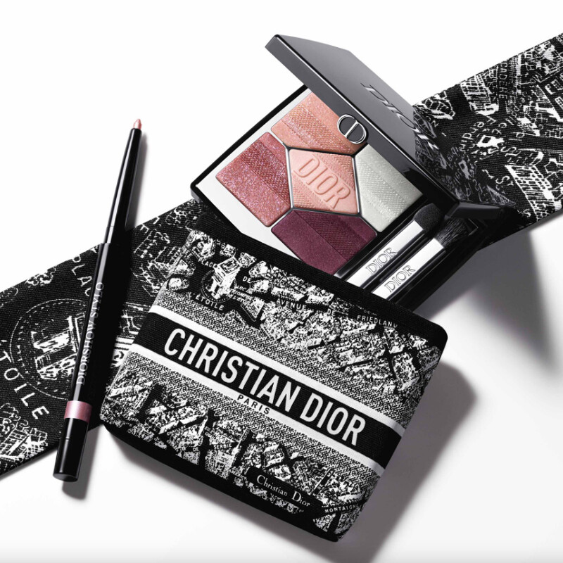 2024迪奧經典五色眼影巴黎地圖#983與迪奧絕對搶眼眼線膠筆巴黎地圖#836閃耀粉情境圖。 2024迪奧經典五色眼影巴黎地圖#983與迪奧絕對搶眼眼線膠筆巴黎地圖#836閃耀粉情境圖。