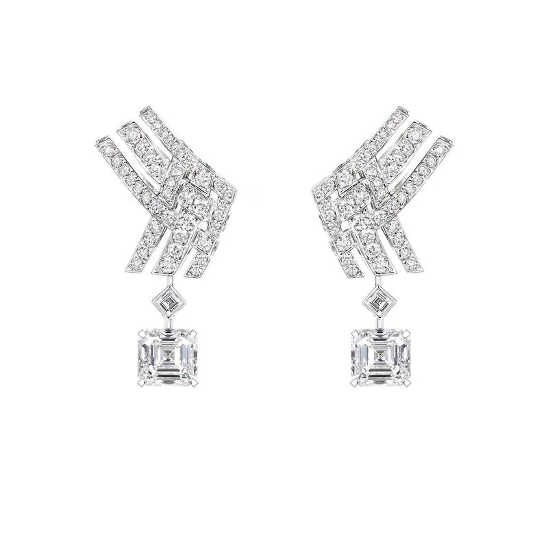 Melodie 18K白金耳環