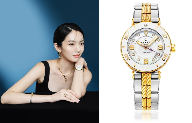 ST-TROPEZ Navigator Surf腕錶,NT105,900、ST-TROPEZ Mariner項鍊,NT13,500、ST-TROPEZ Mariner戒指,各NT5,900、耳環,NT8,800。 ST-TROPEZ Navigator Surf腕錶,NT105,900、ST-TROPEZ Mariner項鍊,NT13,500、ST-TROPEZ Mariner戒指,各NT5,900、耳環,NT8,800。