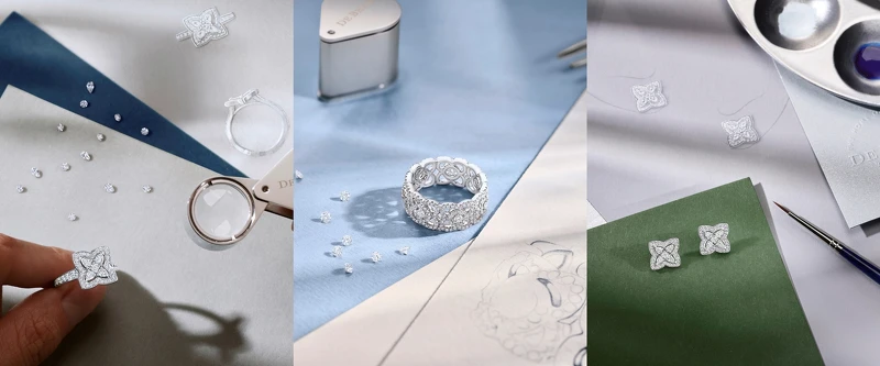 從精選原石切磨雕琢到設計成珠寶，都需經過專業和工藝考驗，方能成就無比璀璨的美鑽，De Beers。