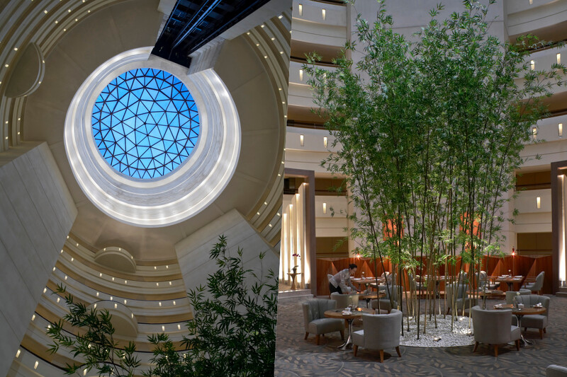 帷幕設計的圓柱狀玻璃塔超級吸睛。 帷幕設計的圓柱狀玻璃塔超級吸睛。