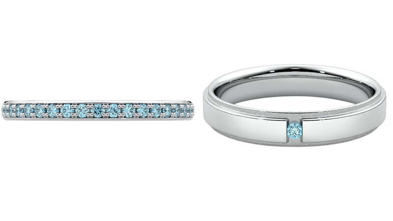  RG0009 、RB0009戀人系列求婚對戒 女戒NT$32,800、男戒NT$42,800。