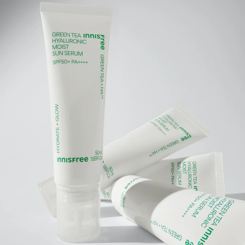 innisfree綠茶玻尿酸保濕防曬精華SPF50+/PA++++ 50ml，NT780