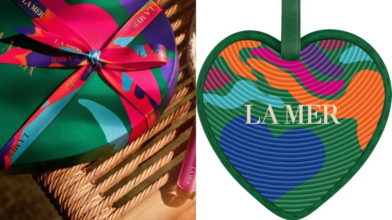 LA MER 2024七夕限定心型禮盒與心心相印行李吊牌。 LA MER 2024七夕限定心型禮盒與心心相印行李吊牌。