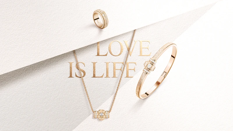 「LOVE IS LIFE」:Possession 系列 18K 玫瑰金宮廷式雕刻飾紋鑽石項鍊、手鐲與戒指 「LOVE IS LIFE」:Possession 系列 18K 玫瑰金宮廷式雕刻飾紋鑽石項鍊、手鐲與戒指